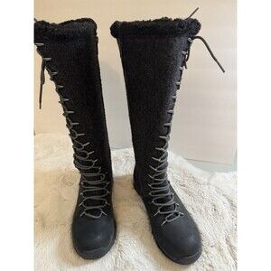Woolrich Boots Women Crazy Rockies III Waterproof Lace-Up Tall New Size 7 Black